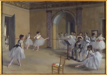 The Dance Foyer at the Opera on the Rue Le Peletier